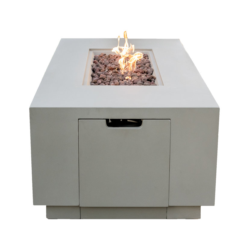 Latitude Run® AMS SEDONA Fire Table Propane Tank Inside Light Grey